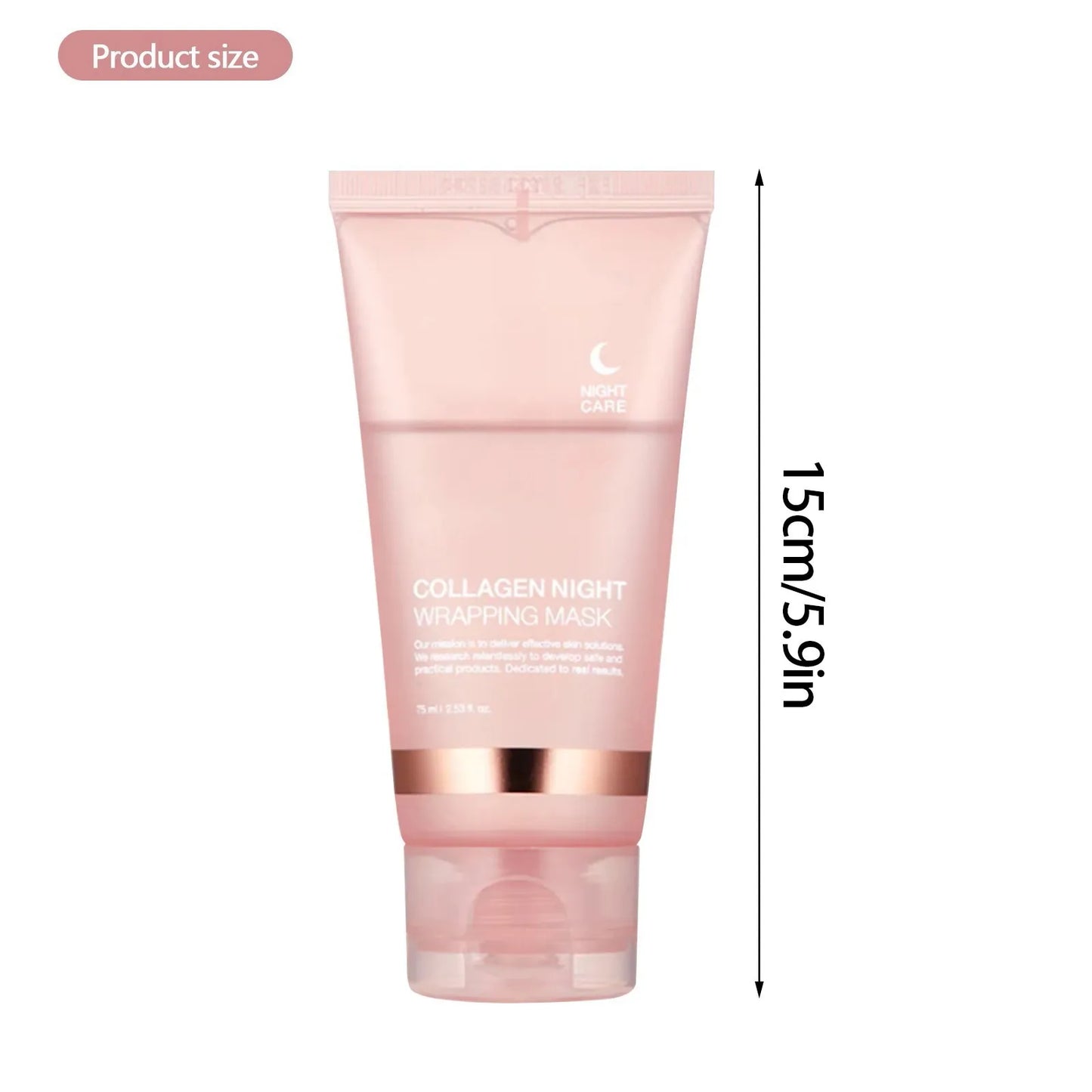 (1/4 PC)Medicube Collagen Overnight Wrapping Peel Off Facial Mask Pack - Elasticity & Hydration Care, Reduces Sagging & Dullness